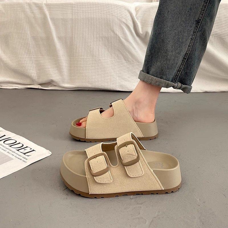 Beautiful Thick-bottomed Cool Slippers for Women's Summer Outer Wear, High-end New Models, Going Out with Skirt Slippers