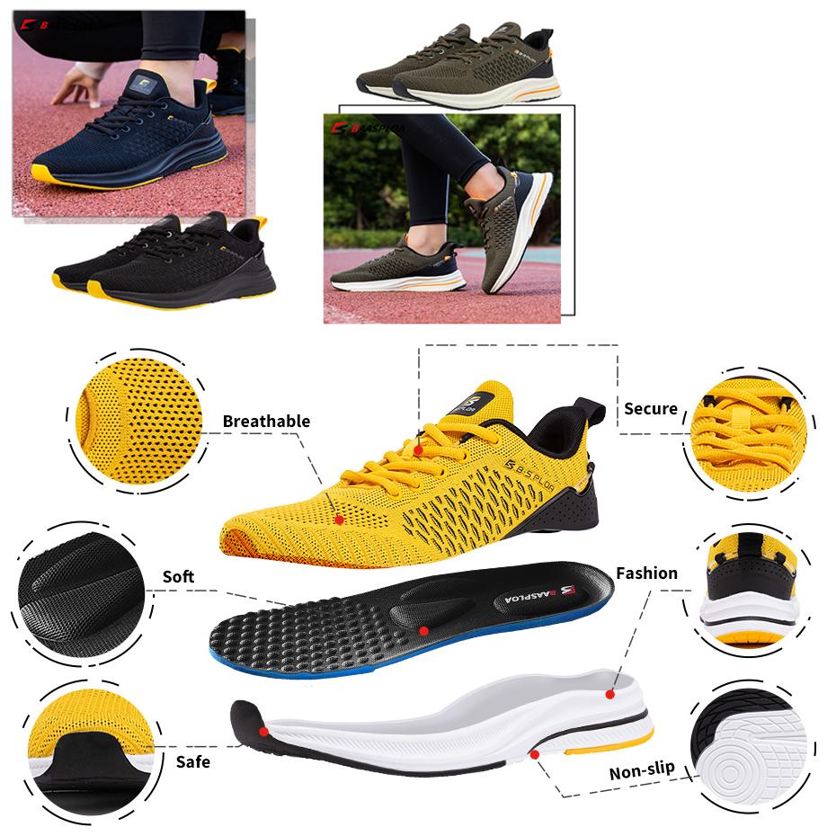 BAASPLOA Мужская обувь, вязаная повседневная прогулочная обувь, дышащие модные кроссовки, оригинальные легкие амортизирующие мужские теннисные туфли