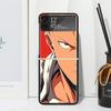 Чехол-бампер One P-Punch-Man Saitama King для Samsung Galaxy Z Flip 7 6 5 4 3 5G Flip3 Flip4 Flip5 ZFlip6 ZFlip7 Черный Funda