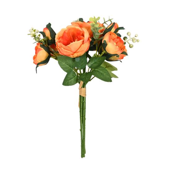 Свадебный Букет Реалистичный Романтичный Эстетичный Декоративный Искусственный Шелковый Цветок 10-головый Симуляция Гибискуса