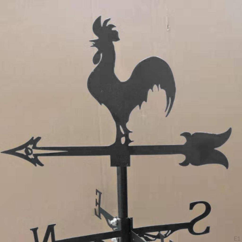 Черный флюгер, фигурка животного, практичный индикатор направления ветра, фермерская сцена для дома и сада