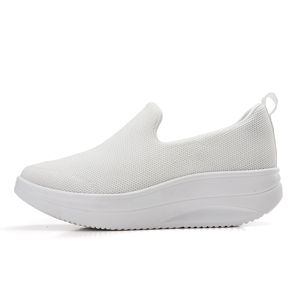 Ahico Women's Platform Sneakers, Nurse Shoes, Slip-ons, Lightweight Walking Shoes, Boat-Shaped