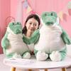 Cartoon Sitting Fat Crocodile Creative Fullfil Soft Plush Green Cute Pillow Gifts for Baby Kids