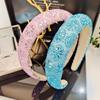Stock Cross-Border Sparkling Crystal High-Crown Headband Circular Ring-Shaped Lines European American Style Warm Light Luxury