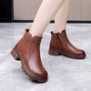 Short Boots Women 2023 New Winter Fur Women Ankle Boots Genuine Leather Shoes Large Size 43 Women's Warm Boots