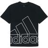 Adidas Спортивная футболка с коротким рукавом и круглым вырезом с большим логотипом, топы унисекс, черные H60662