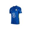 Chelsea FC Home Stadium Jersey 21/22 Season Breathable Straight Fit Men Sports Jersey Blue CV7889-409