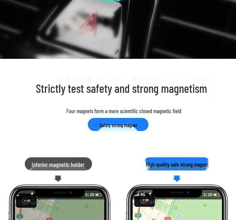 Магнитный держатель для телефона в машину с вращением на 360° для вентиляционной решетки и приборной панели