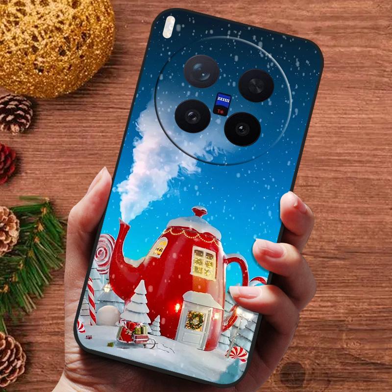 Рождественский painted чехол для Vivo X300 Pro Case V2502A Силиконовый мягкий чехол для телефона для Vivo X300 5G V2509A Capa 2025 Новый Fundas