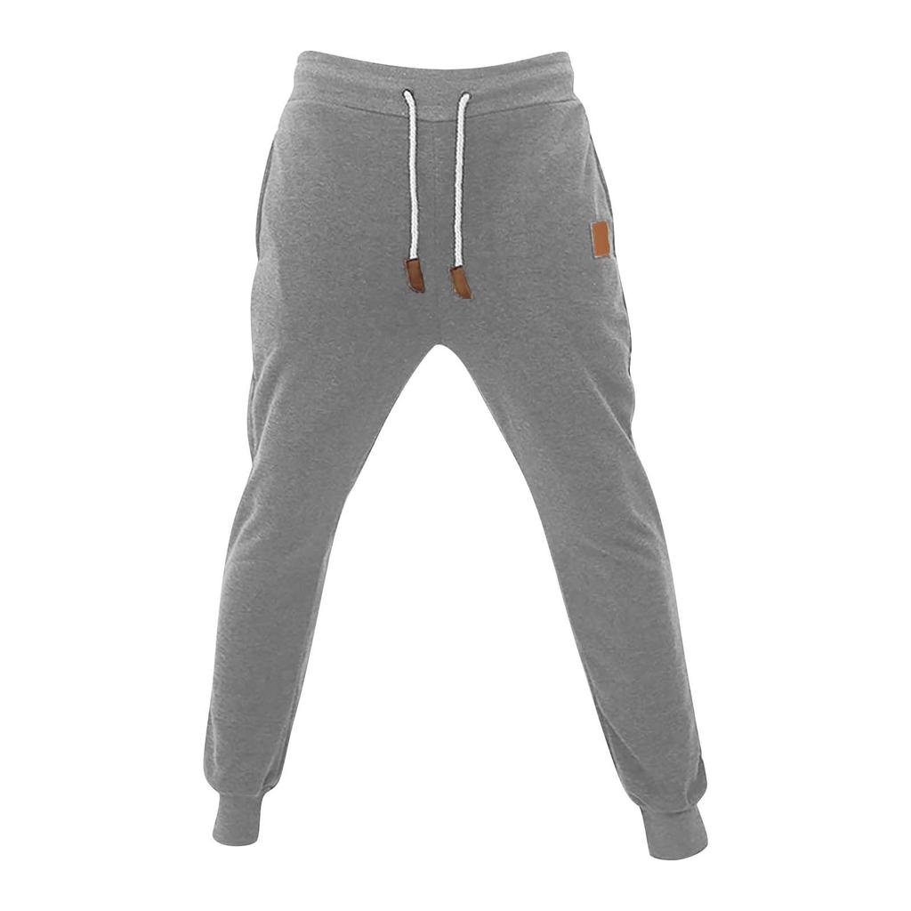 Мужские спортивные брюки, однотонные повседневные брюки, спортивные штаны, свободные брюки