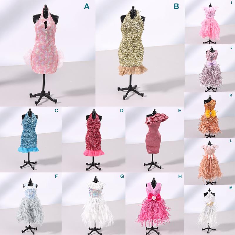 Кукольная одежда для кукол 30 см, вечернее платье, юбка со шлейфом, свадебное платье, платье принцессы, аксессуары для декора кукольного домика