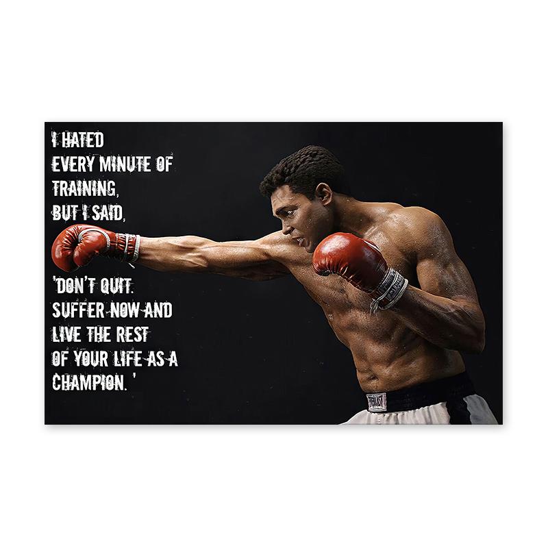 Бокс Мотивационная картина на холсте У каждого есть план, пока его не ударят в рот, постеры, принты, Майк Тайсон, настенное искусство