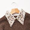 Punk Color Beaded Detachable Faux Collar for Women Neckline with Crystal Rhinestone Sewing  European Fashion Pointed Collar
