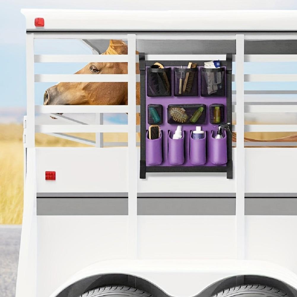 Органайзер для коневозки, большая емкость для хранения, подвесная сумка, сумка для груминга лошади для конской щетки, расчески, бутылки