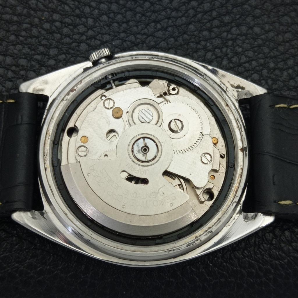ЯПОНИЯ ВИНТАЖ SEIKO 5 АВТОМАТИЧЕСКИЕ 7019A МУЖСКИЕ ЧАСЫ С ЧЕРНЫМ ЦВЕТОМ ЦИФЕРБЛАТА a701403-5 R206b-a701403