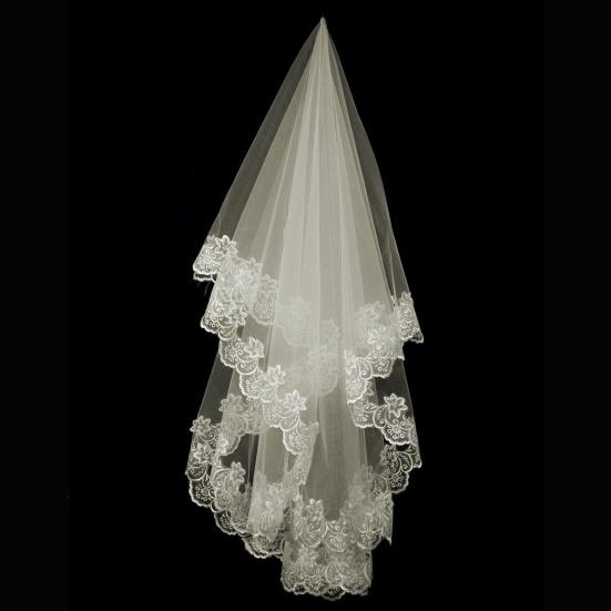 Свадебная фата однослойный кружевной вышитый головной убор длинный стиль платье соответствующий свадебный головной убор фотосессии реквизит
