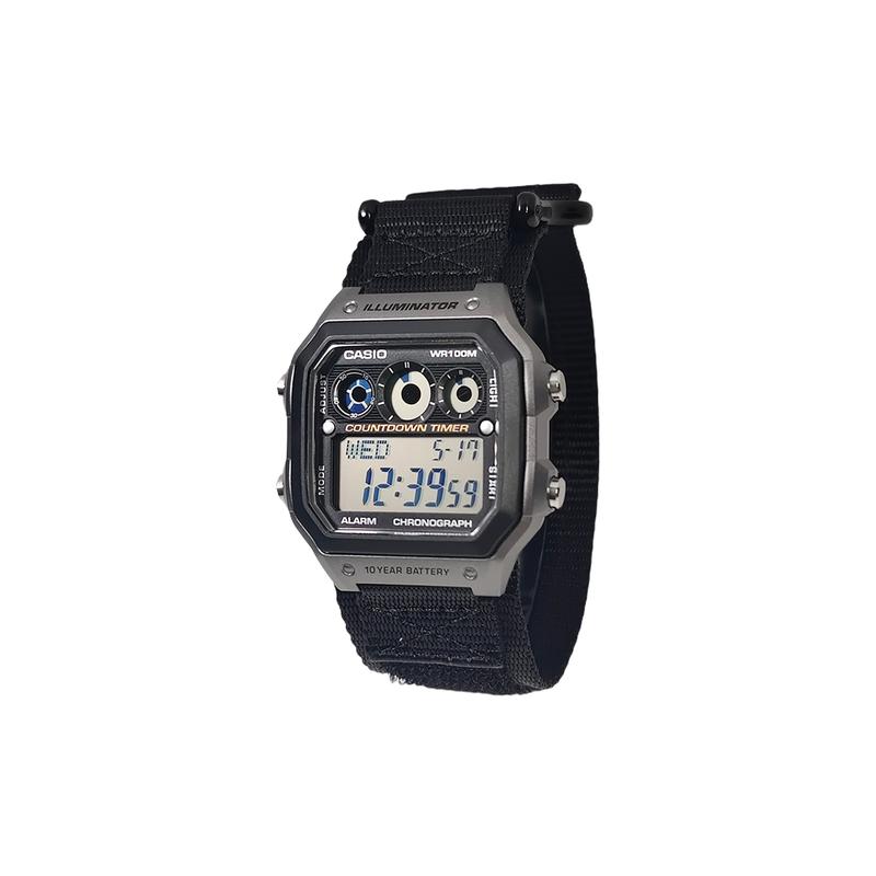 CASIO Customized watch modified series life waterproof AE-1300WH-8A modified watch-Mo Ting Quartz nylon AE-1300WH-8A(Watch1100-GaiZhuang-MoTing)