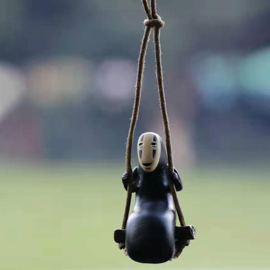 Anime Spirited Away Swinging No Face Man Car Decorative Pendant Home Ornament