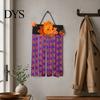 Non-woven Fabric Holiday Wall Decoration Halloween Rag Flag Banner, Pumpkin Maple Leaf Flower Ribbon Hanging Tassel for Home Entrance Decor, Farmhouse