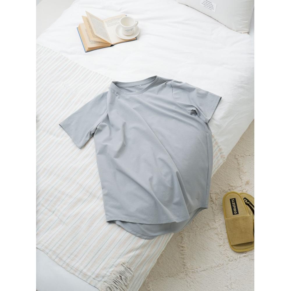 DaiSo Sorona Женская футболка S с коротким рукавом и длинной юбкой L Серая