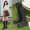 Fashion Water Shoes Women Rain Boots Long Tube Ladies Fashion Korean Waterproof Non-slip Wear-resisting Boots Platform Rubber Work Boot