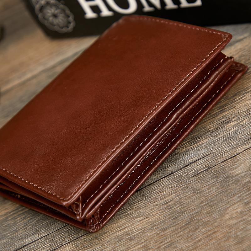Leather Men's Wallet Rfid Anti-theft Wallet Short First Layer Cowhide Multi-card Men's Wallet Coin Purse