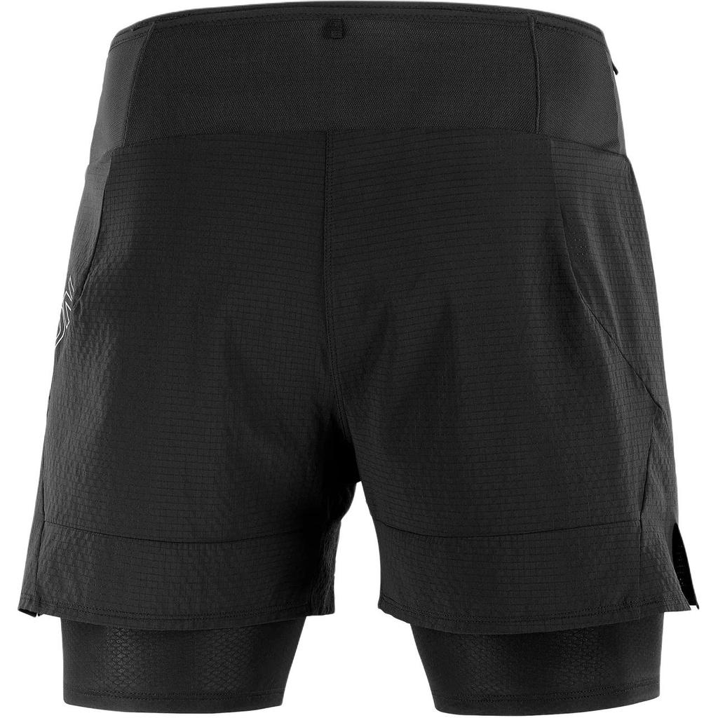 SALOMON Высокая талия эластичные буквы Slim Fit повседневные шорты мужские шорты черные LC2048200