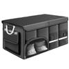 72L Large Capacity Foldable Car Trunk Storage Box with Lid and 1680D Oxford Waterproof and with and 72L Capacity Handle, Cloth, Non-Slip, Dividers,