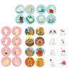 500Pcs/Roll Cartoon Animal Sticker Capibara Kapibala Rabbit Cat Bear Hand Account Decals Gift Bag Sealing Sticker Baking Label
