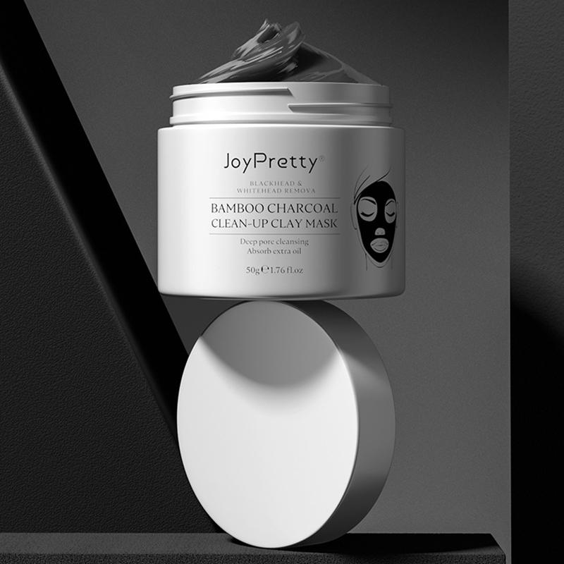 Грязевая маска с бамбуковым углем, нежная очищающая маска для контроля жирности пор, глиняная маска от черных точек