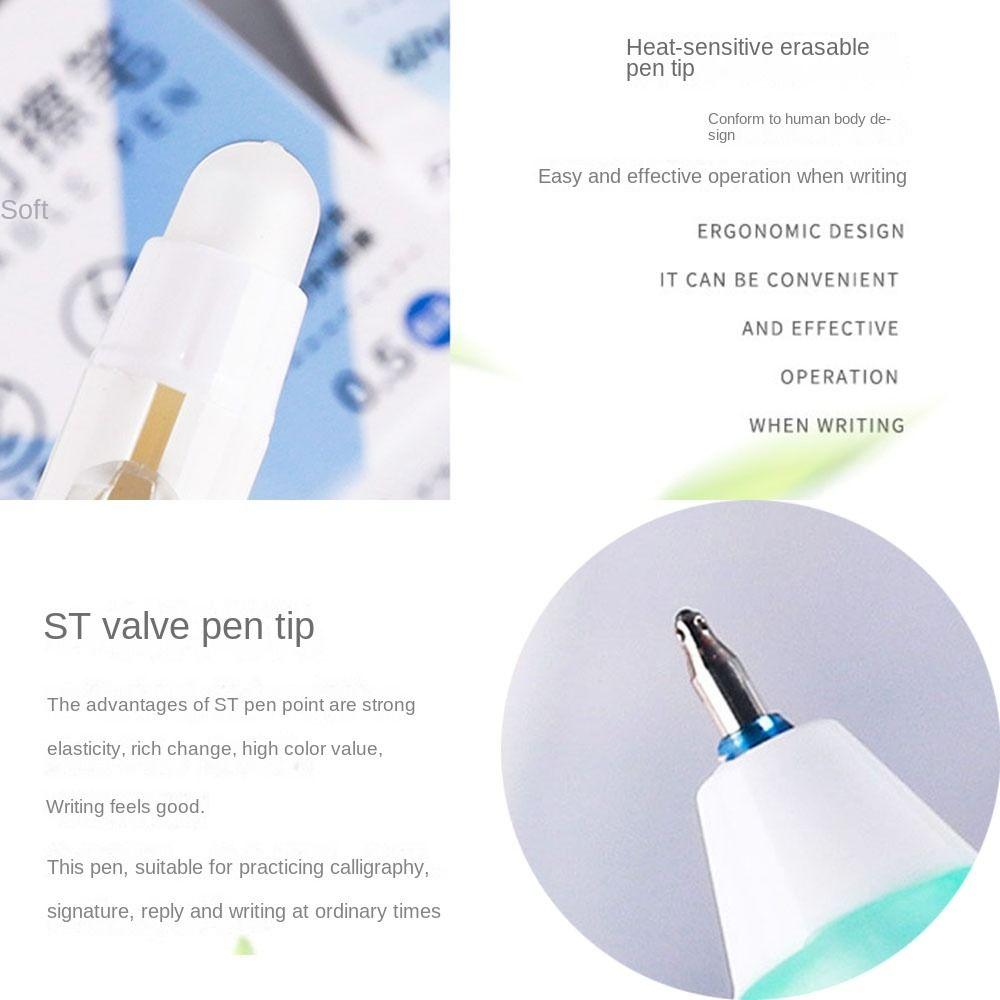 Полностью игольчатая ручка-пресс Стираемая ручка Школьные офисные канцелярские товары Термочувствительная стираемая ручка