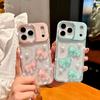 Эпоксидный чехол для телефона с блестками и бантом для моделей iPhone 15, 16 Pro Max и 17 Air