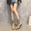 Women's Chelsea Boots Simple Round Toe Suede Square Heel Mid-calf Boots Autumn Outdoor Comfortable Botines Mujer 2024 Tendencia