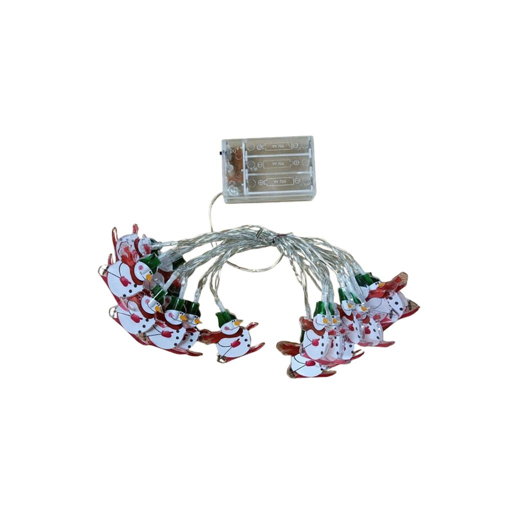 10 лампочек на метр, гирлянды для рождественской елки, рождественское украшение, украшение для гостиной, декор в виде снеговика