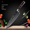 7-piece Laser Damascus Pattern Chef's Knife Sharp Santoku Meat Cleaver Slicing Utility Knife Tool