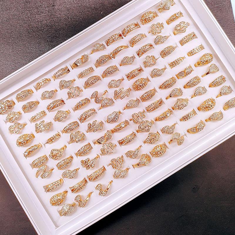 10 шт. женское кольцо с цирконием, кольцо из сплава с кристаллами