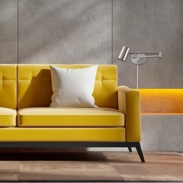 Applique articulée 'lisa' - 40w - ip20 douille e27 g45 - couleur:chromé