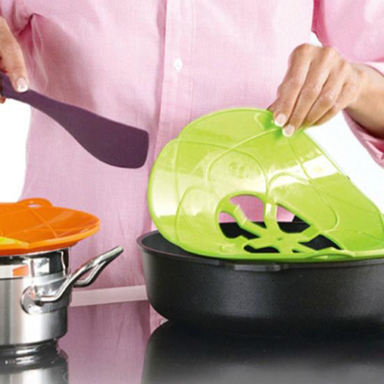 26 см силиконовая крышка с цветком, крышка для защиты от разлива, кастрюля, аксессуары для приготовления пищи