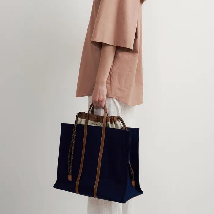 Big New vase bag-canvas navy