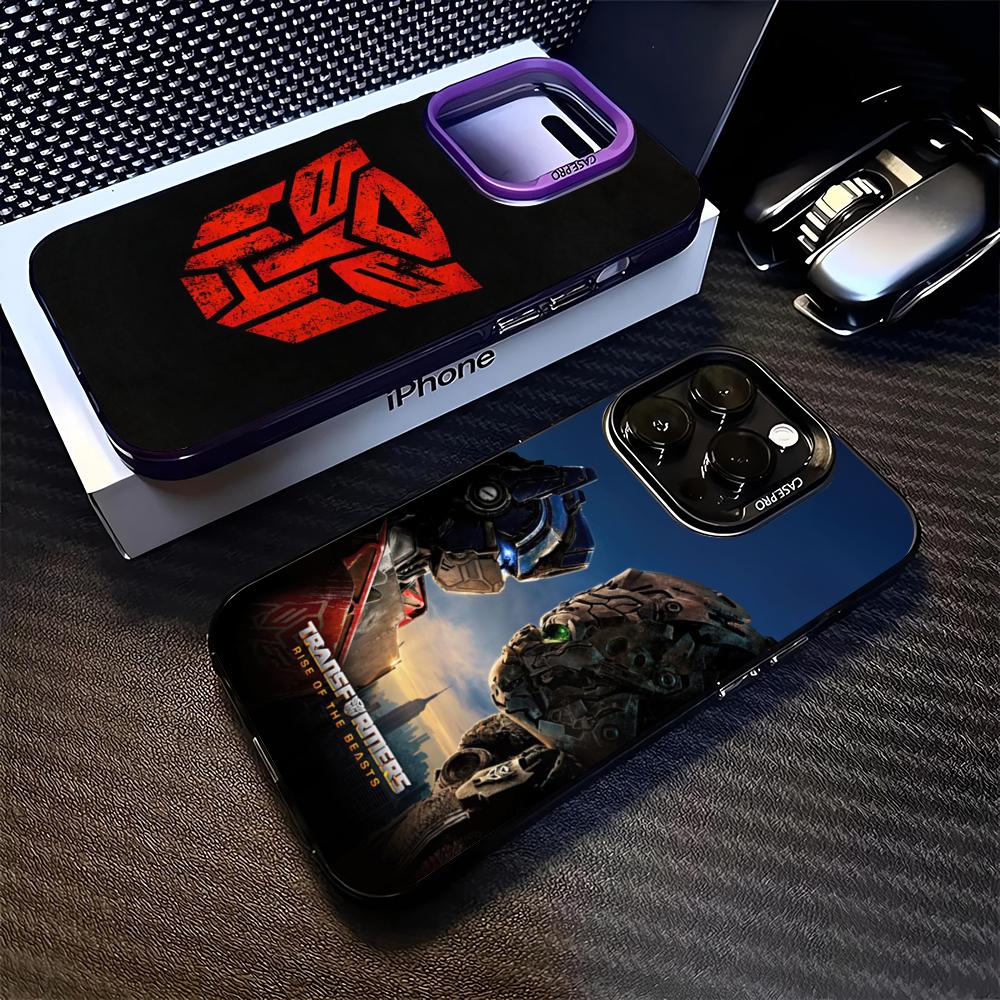 Transformers Phone Case for iphone 17 16 15 14 13 11 12 Pro Max Xr X Air Plus black silver hard shell Cover