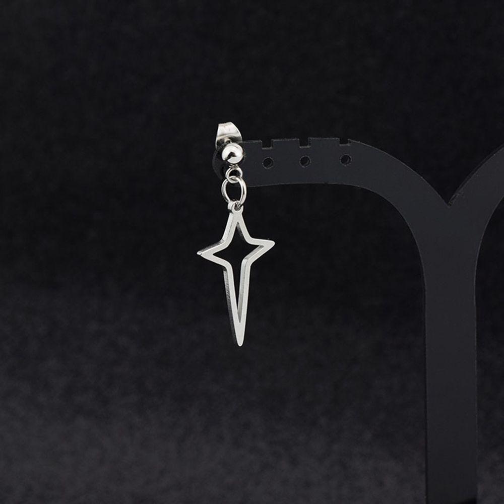 Стальные Модные Украшения Клипса Серьга Мужские Серьги-Кольца Корейский Стиль Кафф для Уха Крест Звезда Висячая Серьга