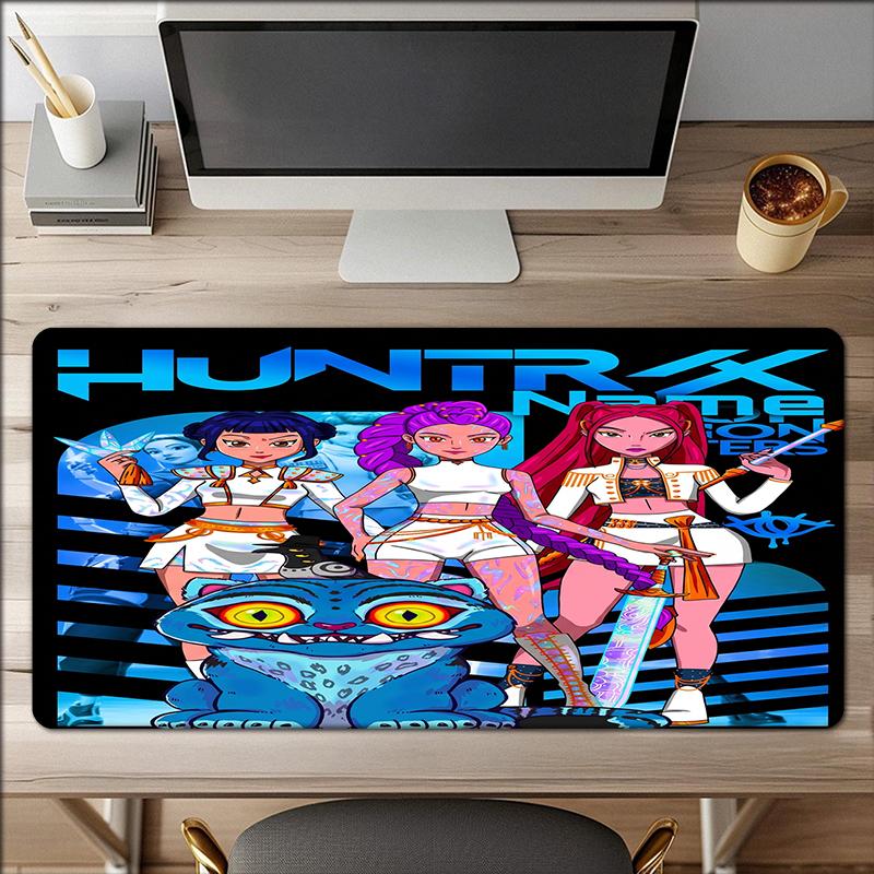 Custom Name Kpop Demon Hunters Theme Mouse Pad Non Slip Rubber Base Multifunctional Office Home Decor Perfect For Workspace Personalization