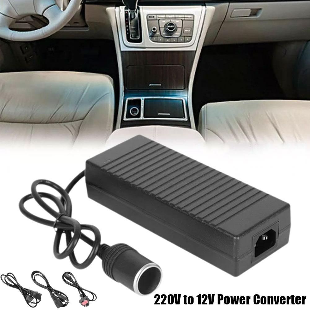 Cigarette Lighter Converter 110V/ 220V To 12V 15A Power Adapter EU US UK Plug For Car Refrigerator Inflating Pump R5D8