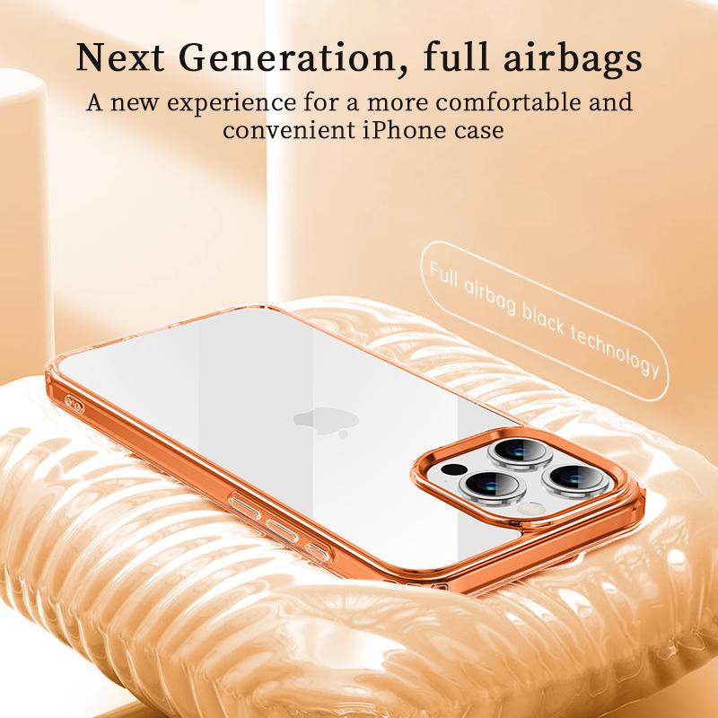 Новинка 2023 года для iPhone 12 13 14 15 Pro Max, прозрачный чехол с рассеиванием тепла и подушкой безопасности против падения для iPhone 15, чехол Funda