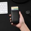 Men Credit Card Holder Wallet Slim Aluminum Men Wallet ID Credit Card Holder Mini  Wallet Automatic Pop Up Bank Card Case