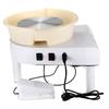 Pottery Wheel Machine 32cm 220V 350W Hand Cranked and Pedal Control Ceramic Work Clay Art With Mobile Smooth Low Noise