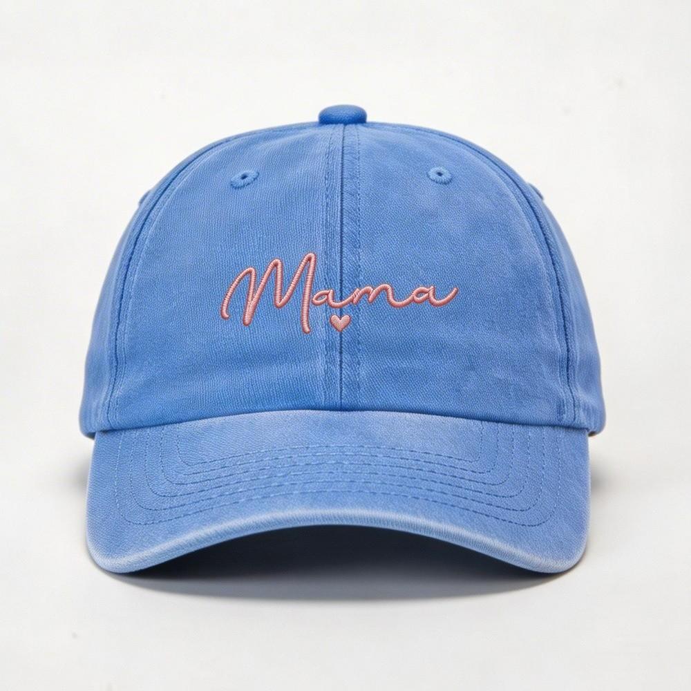 Adjustable Mama Heart Caps Washed Cotton Baseball Cap Fashion Sport Visors Cap Gifts