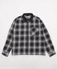WEGO Ombre Check Shirt Street Loose Oversized Size Black Check Men's Jacket, Outerwear, Style, Fit, Silhouette, Fall/Winter Clothes, Gift, M,