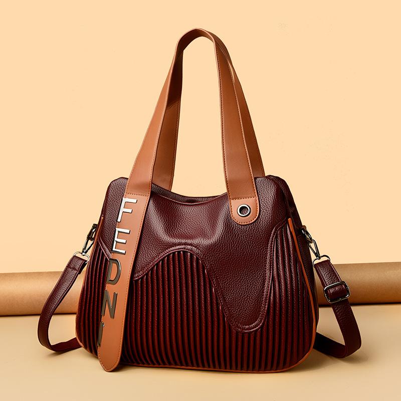 Ручная сумка-тоут большая, простая плиссированная женская сумка через плечо, сумка кроссбоди