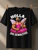 Holla Die Gewaltfee Muscular Fairy In Pink Tutu With Wings Spiked Club And Bold Curved Words Unisex All Tshirt
